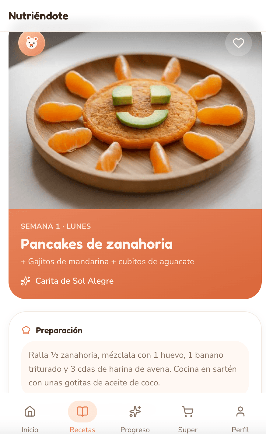 Pantalla de Receta del día: Emplatado creativo, 10 minutos
